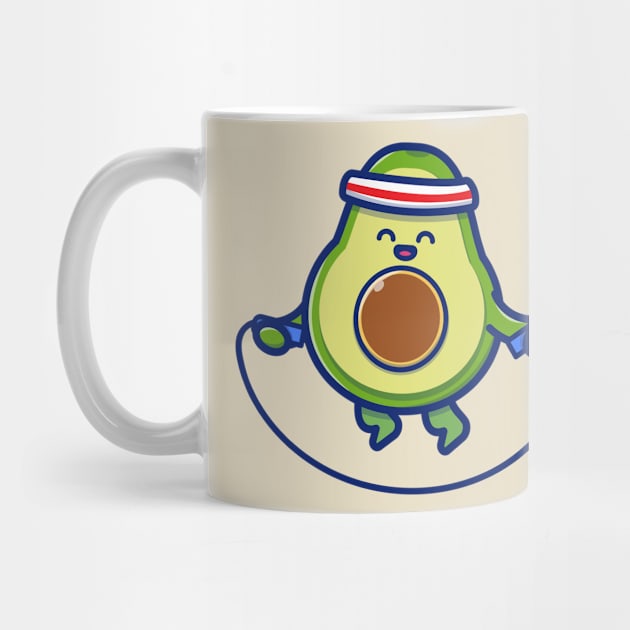 Cute Avocado Playing Jump Rope by Catalyst Labs